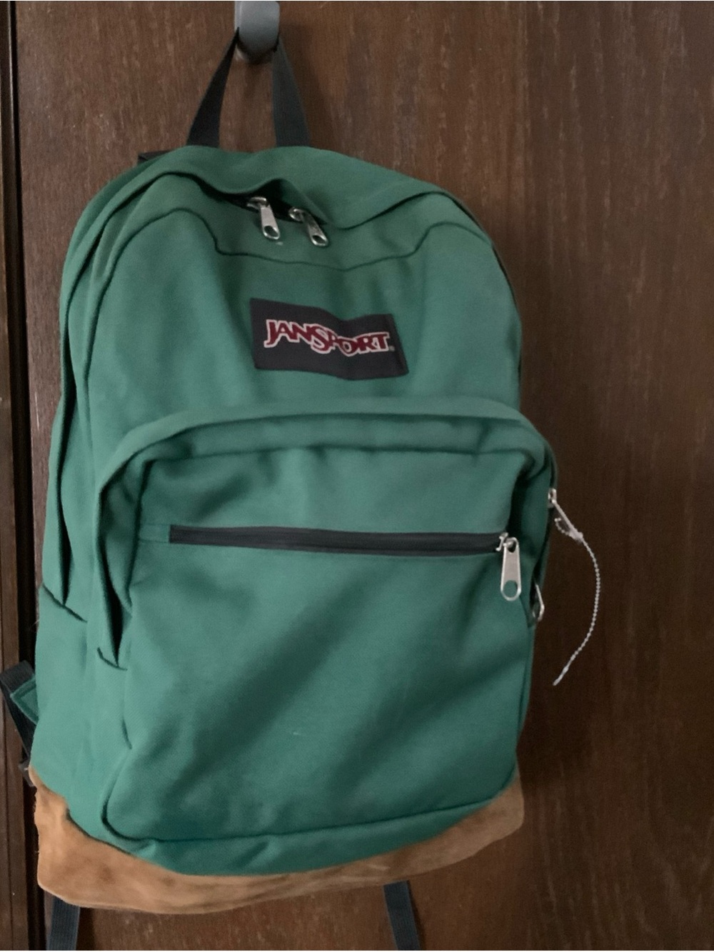 VTG Jansport 90s Backpack Suede Leather Bottom. School, work, hiking.